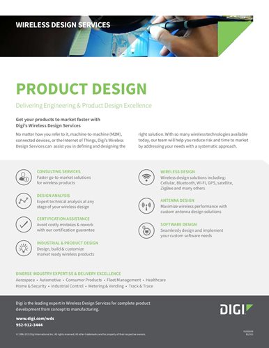 Wireless Design Services: Product Design Datasheet