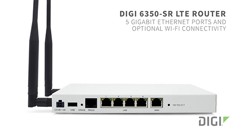 Digi 6350-SR LTE Router with WAN & WWAN Connectivity 